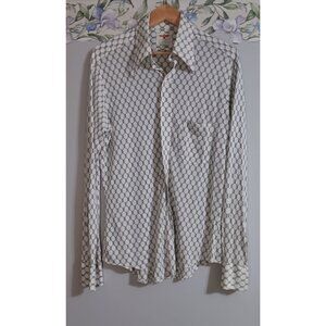 Eagle Large Vintage 16/35 Korea White Classic Retro 70s Casual Occasion Shirt